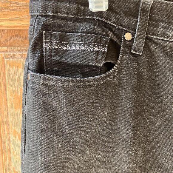 Levi's 505 Jeans Women's Size 10L Black Mid-Rise Straight Leg Denim 34" Inseam - Picture 4 of 15